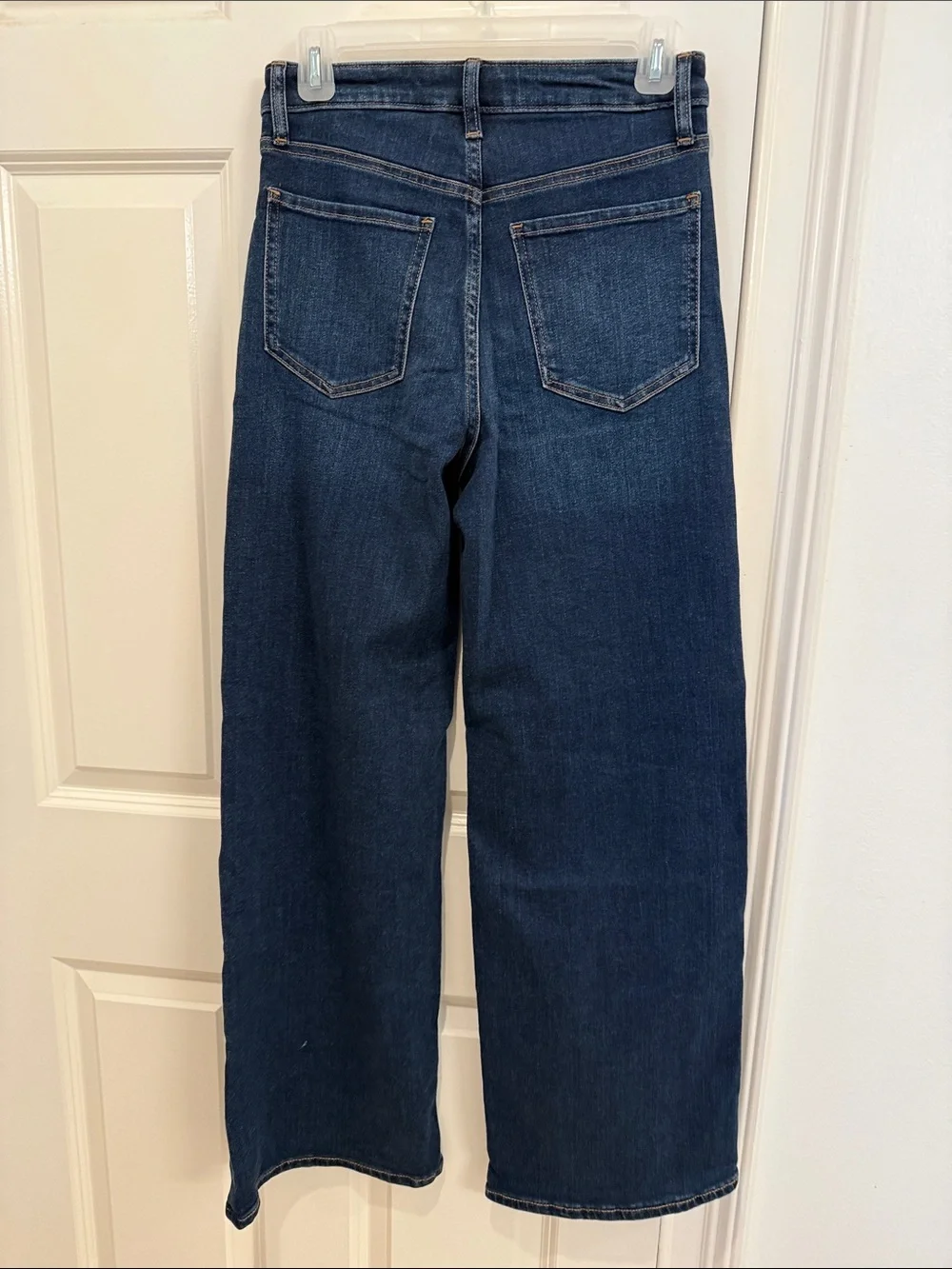 Quince Women's Dark Blue Wide-Leg High-Rise Jeans NWT sz 27